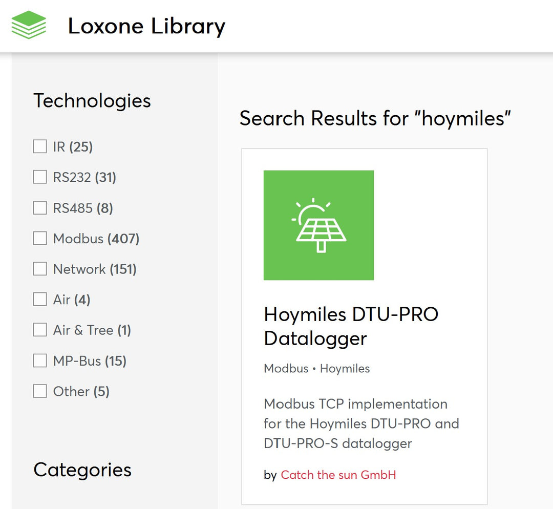 Loxone Modbus TCP für DTU-Pro vpn Hoymiles